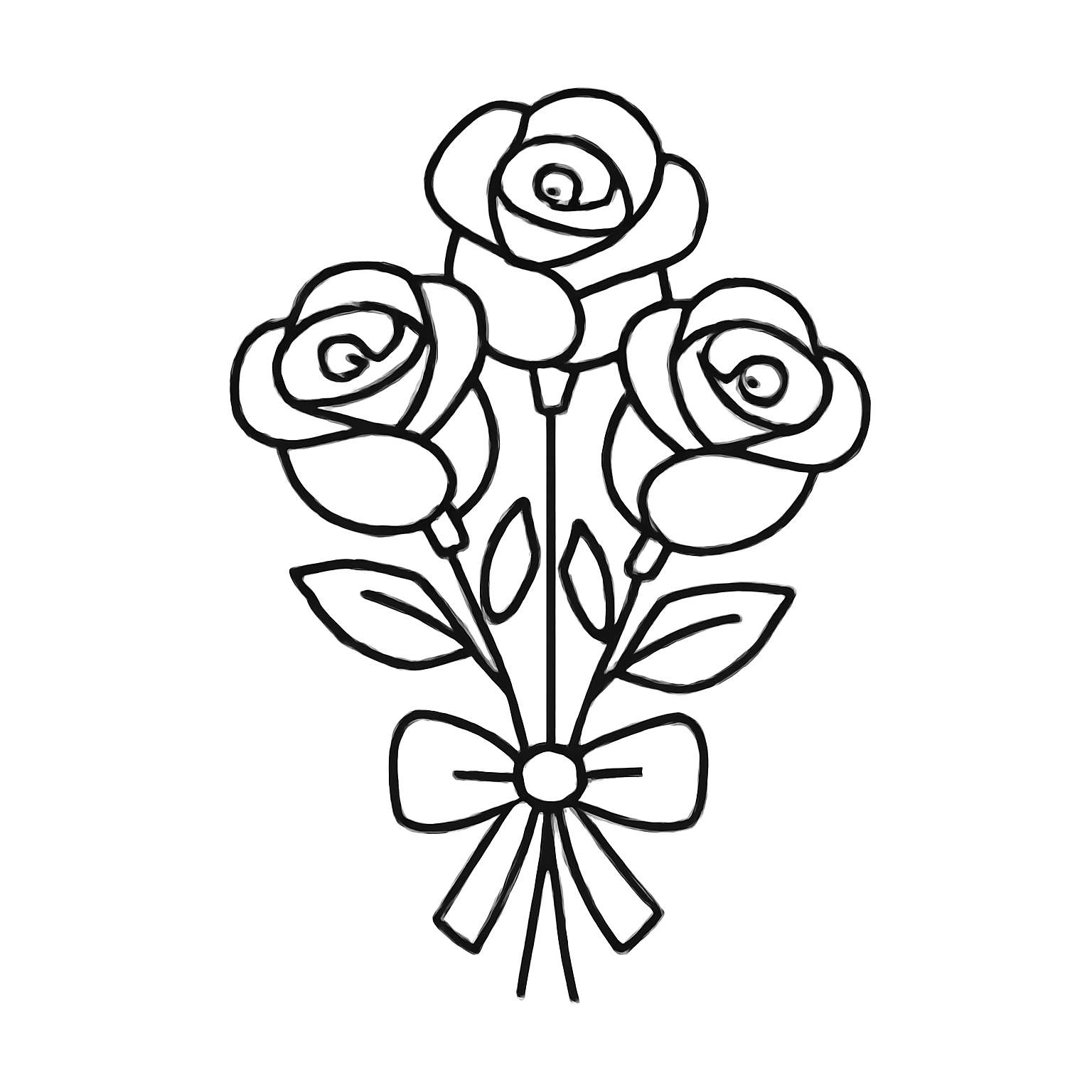 dibuix de roses per pintar