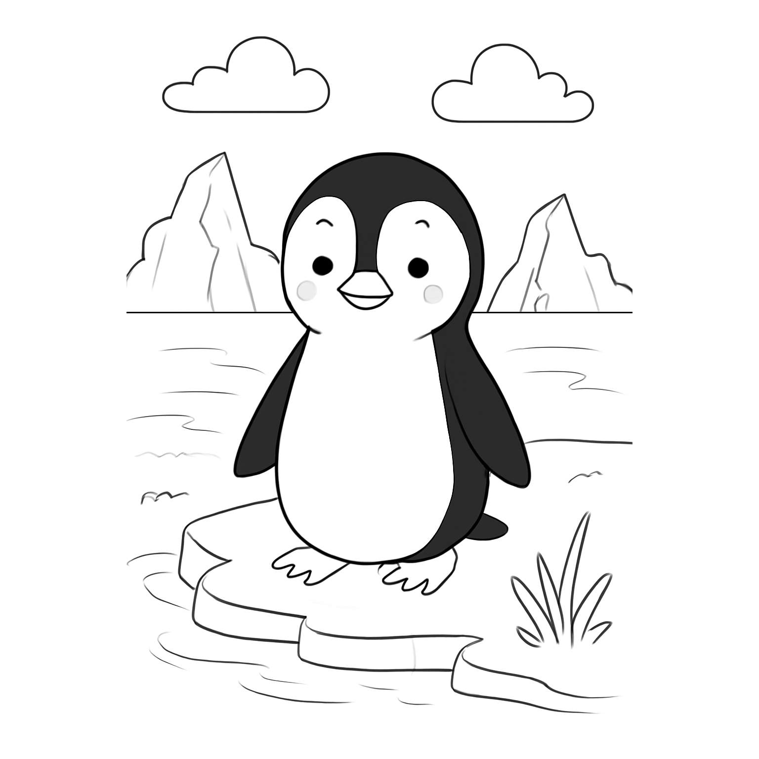 dibuix pingui per pintar
