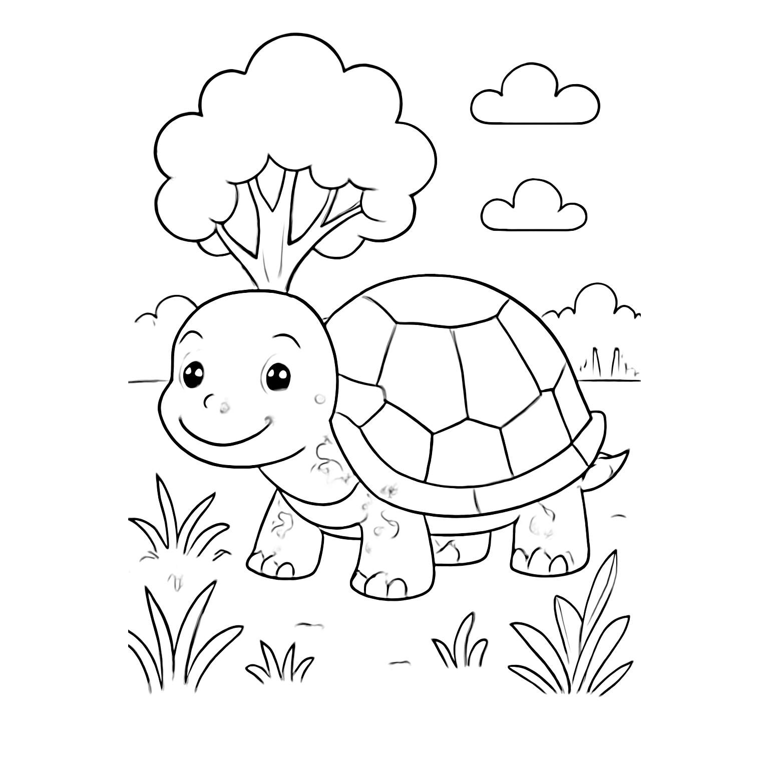 dibuix tortuga per pintar