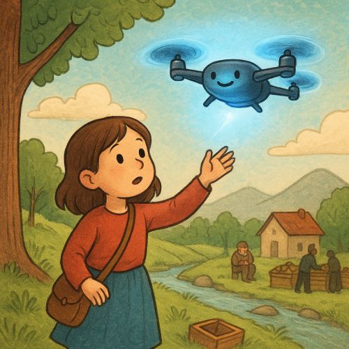 La nena i el dron encantat - conte per llegir