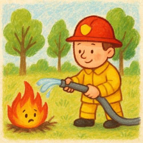 El bomber i el foc petit - CONTE PER LLEGIR ONLINE