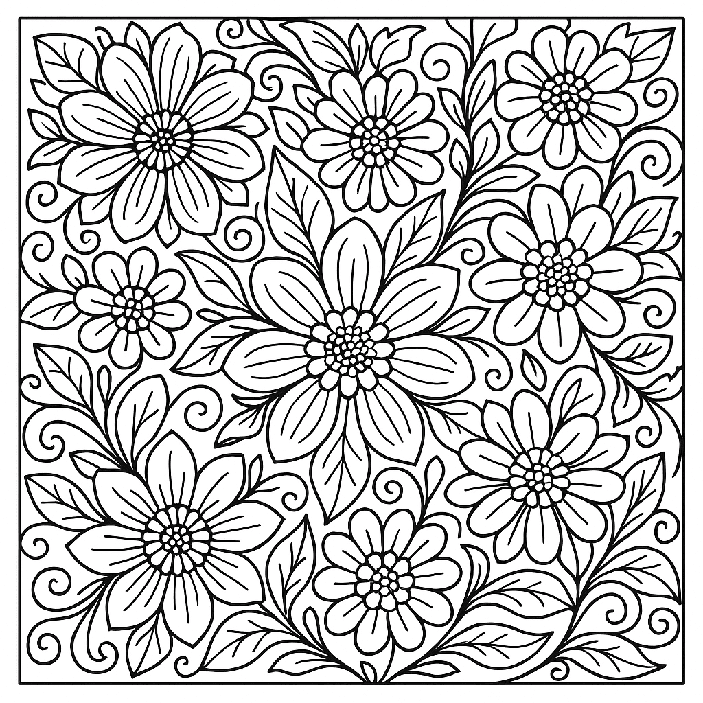 mandala flors per pintar