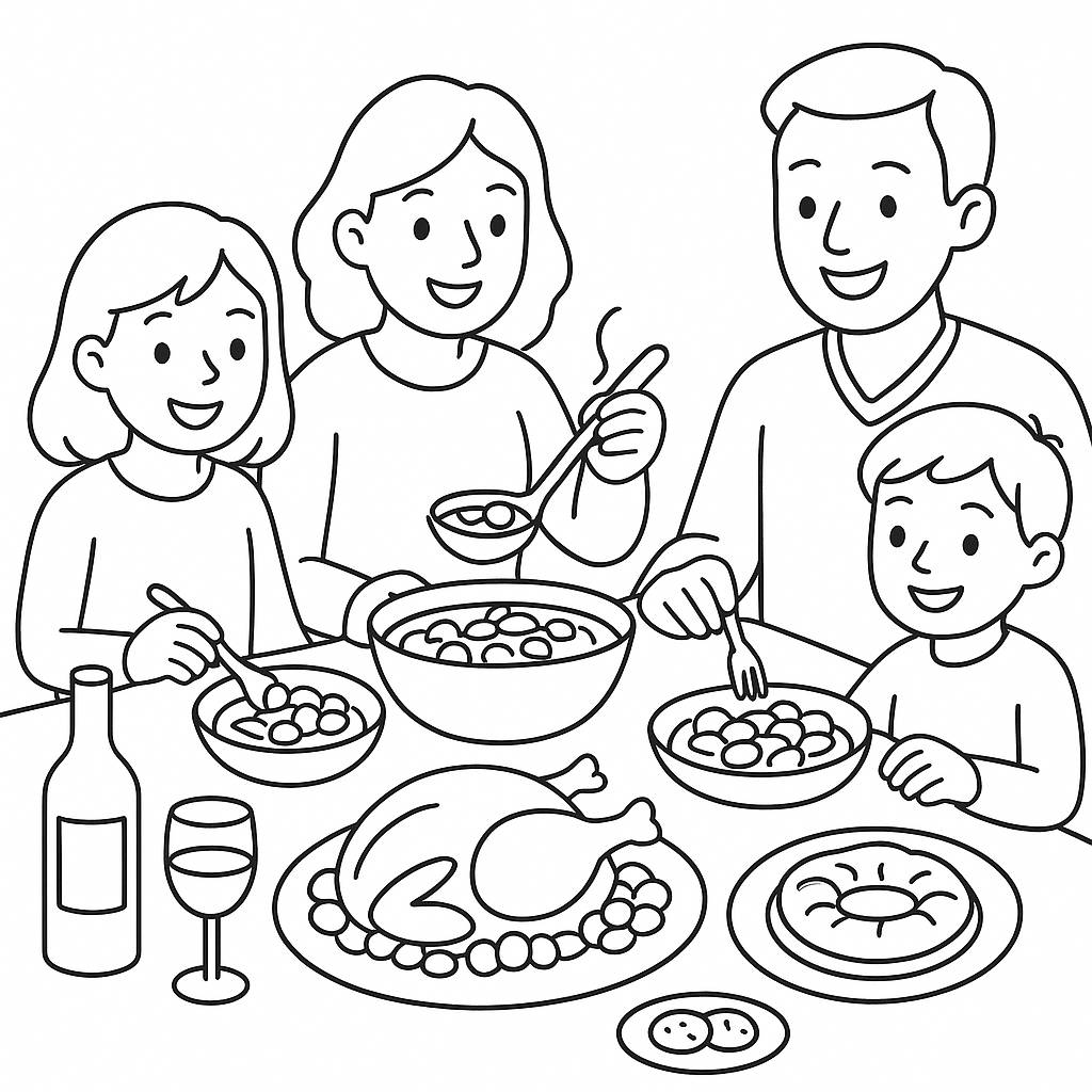 dibuix sopar de nadal