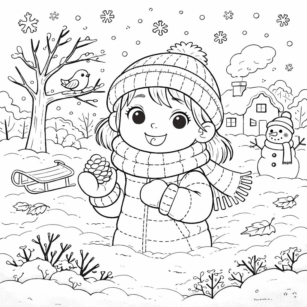 dibuix hivern per pintar