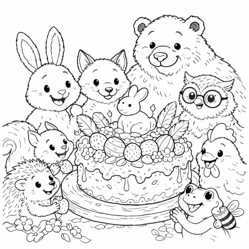 dibuix per pintar mona de pasqua