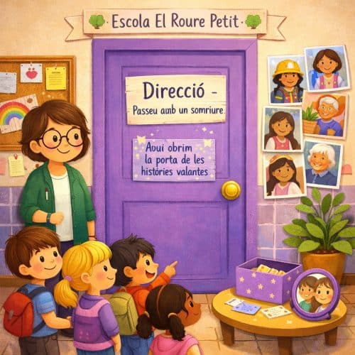 La porta lila de la direcció - Conte dia de la dona