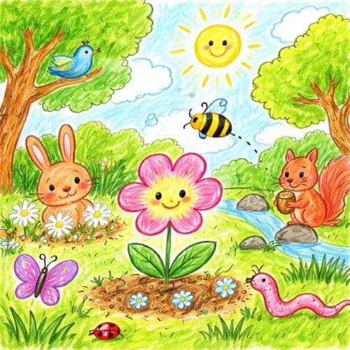 La primera flor de primavera - Conte infantil