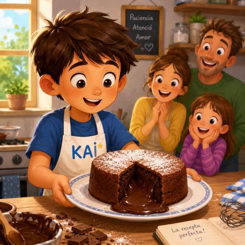 El pastís amb cor de xocolata