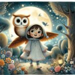 Noa Beside An Owl Beneath The Moon And Stars